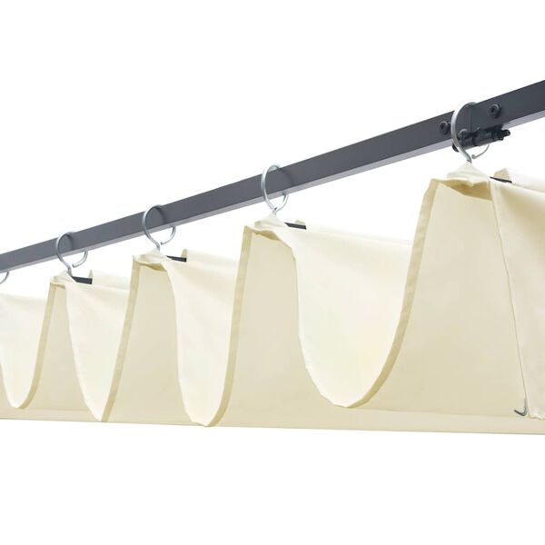 vidaXL Gazebo con Tetto in Polyrattan 300x300x220cm Marrone e Crema