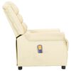 vidaXL Poltrona Massaggiante Crema in Similpelle