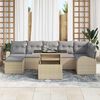 vidaXL Set Divano da Giardino con cuscino 8 pcs beige e grigio chiaro