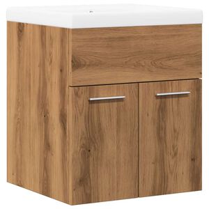 vidaXL Set Mobili da Bagno 2 pz Rovere Artigianale Legno Multistrato