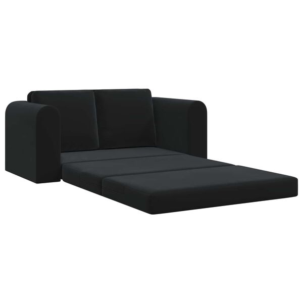 vidaXL Divano letto 60cm Nero Velluto
