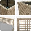 vidaXL Set Bistro da Giardino 3 pcs Beige Poly Rattan