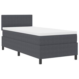 vidaXL Letto a Sorgente LED Grigio Scuro e Bianco 80 x 200 cm