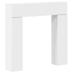 vidaXL Cornice per camino Bianco 102 x 18 x 100,5 cm