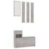 vidaXL Mobile Corridoio Grigio Cemento 100x25x76,5cm Legno Multistrato