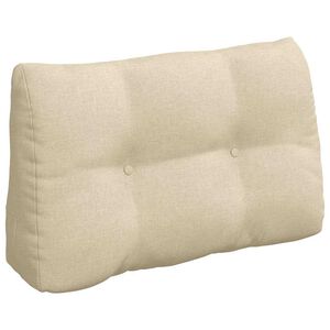 vidaXL Cuscino per Schiena Crema 80 x 24 x 50 cm Tessuto