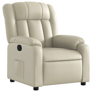 vidaXL Poltrona Reclinabile Crema in Similpelle
