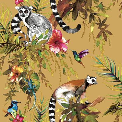 DUTCH WALLCOVERINGS Carta da Parati "Lemur" Ocra