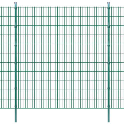 Pannelli per recinzione da giardino con pali 2008x2230 mm 22 m Verde