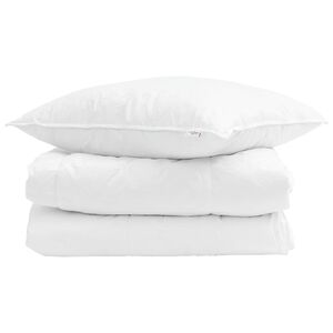 vidaXL Duvet Estivo con cuscino 2 pz Bianco Piuma d'anatra