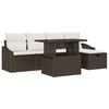 vidaXL Set Divano da Giardino 6 pz Marrone polyrattan