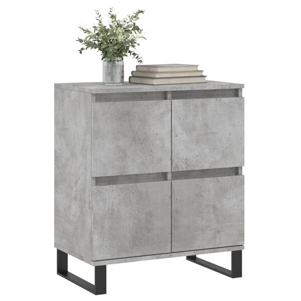 vidaXL Credenza Grigio Cemento 60x35x70 cm in Legno Multistrato