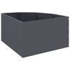 vidaXL Vaso d'angolo Antracite 60 x 60 x 35 cm Acciaio