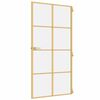 vidaXL Porta Interni Sottile Oro 102,5x201,5 Vetro Temperato Alluminio
