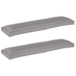 vidaXL Set di Cuscini per Pallet 2 pz Tessuto Oxford Grigio