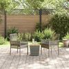 vidaXL Set Bistro da Giardino 3 pcs Grigio Poly Rattan