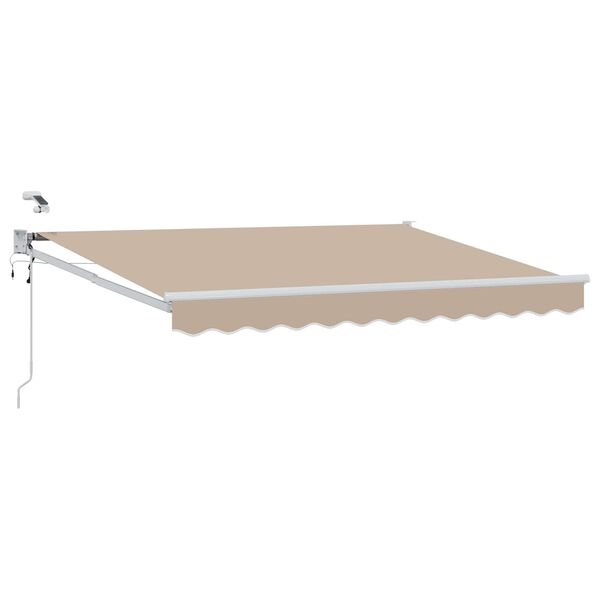vidaXL Tettuccio Elettrico Retrattile Beige 3,5 x 2,5 m