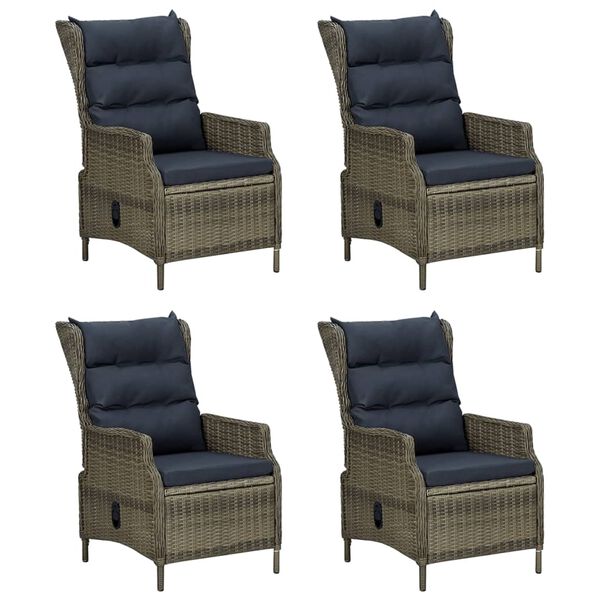 vidaXL Set da Pranzo da Giardino 5 pz Marrone in Polyrattan