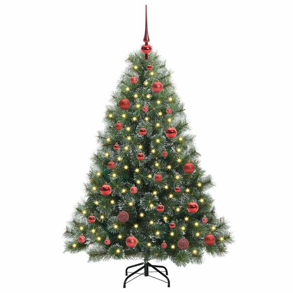 vidaXL Albero di Natale artificiale con 150 LED Verde 150 cm PE e PVC