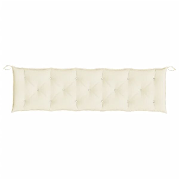 vidaXL Cuscino per Panca Giardino Crema 180x50x7 cm in Tessuto Oxford