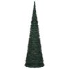vidaXL Albero di Natale with LED String Lights Verde 150 x 150 cm PVC