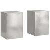 vidaXL Supporto per piante 2 pcs Argento 24 x 24 x 35 cm