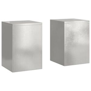 vidaXL Supporto per piante 2 pcs Argento 24 x 24 x 35 cm