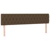 vidaXL Testiera Marrone Scuro 180x7x78/88 cm in Tessuto