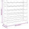 vidaXL Portabottiglie per 36 Bottiglie Metallo Bianco