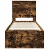 vidaXL Struttura del letto Rovere fum&eacute; 75 x 190 cm Pino massello