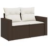 vidaXL Set Divani da Giardino 6 pz con Cuscini Marrone in Polyrattan