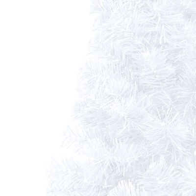 vidaXL Albero di Natale a Metà Preilluminato con Palline Bianco 120 cm