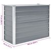 vidaXL Letto Rialzato Giardino in Acciaio Zincato 100x40x77 cm Grigio