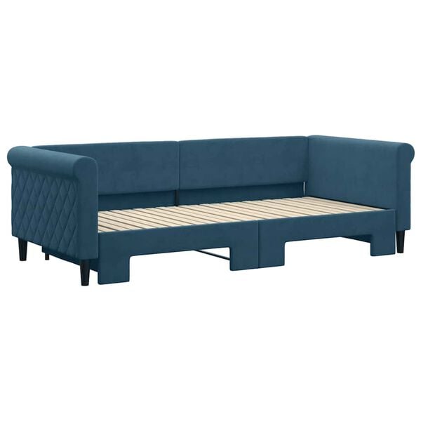 vidaXL Divano Letto con Letto Estraibile Blu 90x200 cm in Velluto