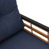 vidaXL Panchetta in Legno a Strati con cuscino Navy 114 x 55 x 77 cm