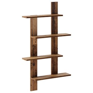 vidaXL Scaffale da parete Legno antico 61 x 13,5 x 105 cm