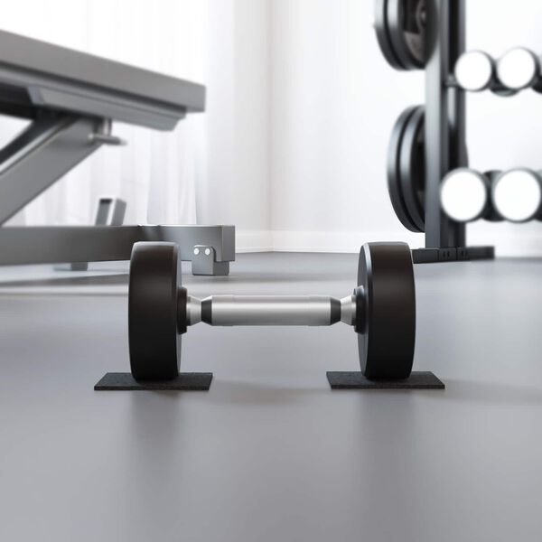 vidaXL Pad per patio in granuli di gomma Nero 9 x 9 x 0,3 cm Gomma