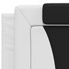 vidaXL Letto Viana con Materasso Bianco e Nero 200x200cm in Similpelle