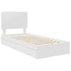 vidaXL Letto con Contenitore Bianco 90 x 200 cm Legno multistrato