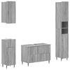 vidaXL Set di Mobili da Bagno da 4 Pezzi ZWOLLE Sonoma grigio
