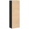 vidaXL Alto mobile Rovere nero 60 x 35 x 180 cm Legno multistrato