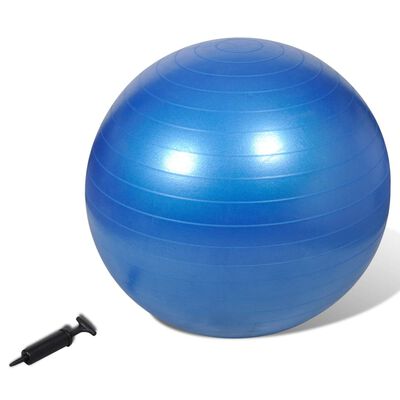 Palla equilibrio ed esercizio per yoga fitness con pompa 65cm blu