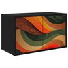 vidaXL Mobile TV da Parete BONN 69 x 33 x 40 cm Rovere Nero