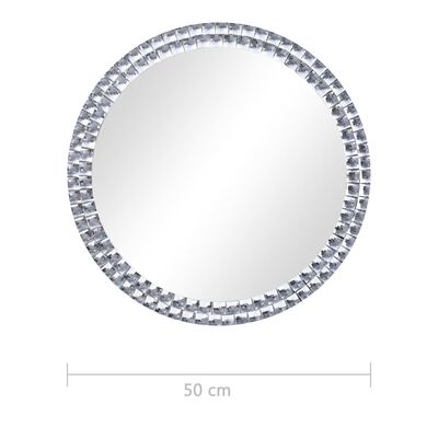 vidaXL Specchio da Parete 50 cm in Vetro Temperato