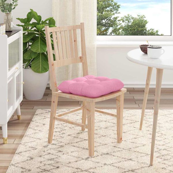 vidaXL Cuscini per Seduta 4 pcs Rosa 40 x 40 x 12 cm Tessuto