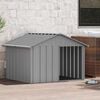 vidaXL Casetta per Cani grigio 116,5x103x81,5 cm Acciaio Zincato