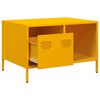 vidaXL Tavolino Giallo Senape 68,5x50x43,5cm Acciaio Laminato a Freddo