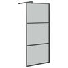 vidaXL Parete Doccia Walk in 80x195 cm in Vetro Scuro ESG Nero