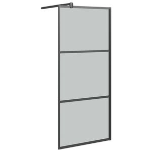 vidaXL Parete Doccia Walk in 80x195 cm in Vetro Scuro ESG Nero