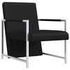 vidaXL Poltrona con Gambe Cromate Nera in Similpelle